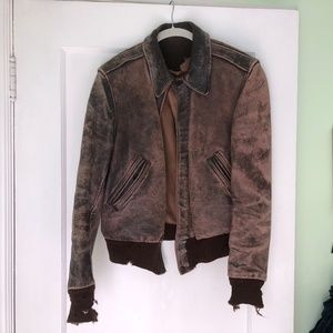 VINTAGE 1940s WWII A-2 Leather Flight Jacket